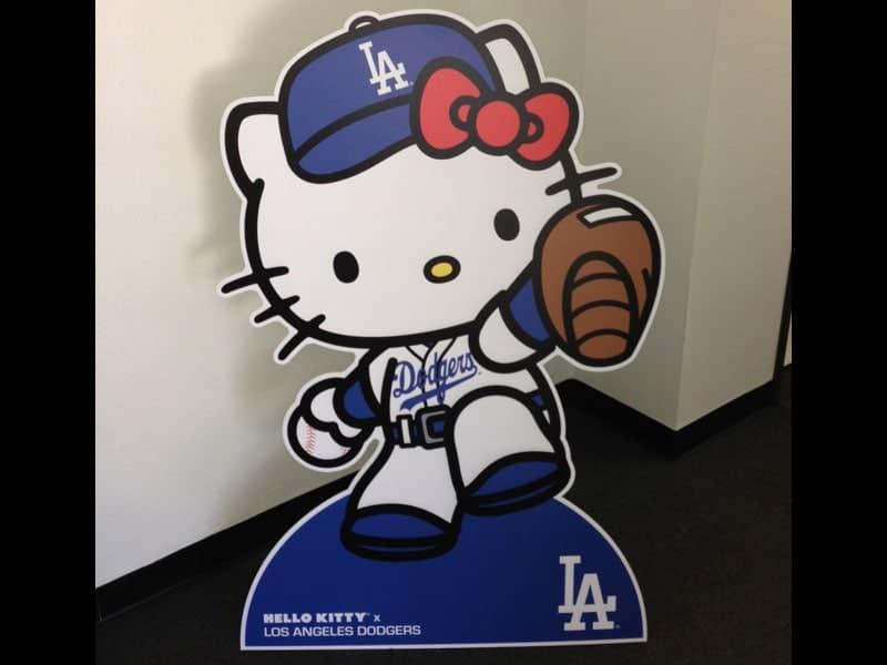 LA Dodgers Hello Kitty Standee
