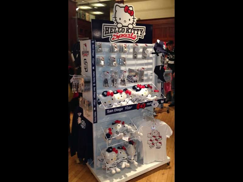 San Diego Padres Hello Kitty Permanent Floor Display