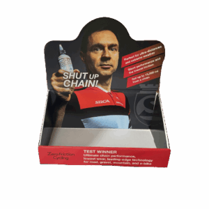 Zero Friction Cycling – Corrugated Counter Display