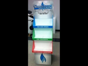 Cleanboost Corrugated Floor Display