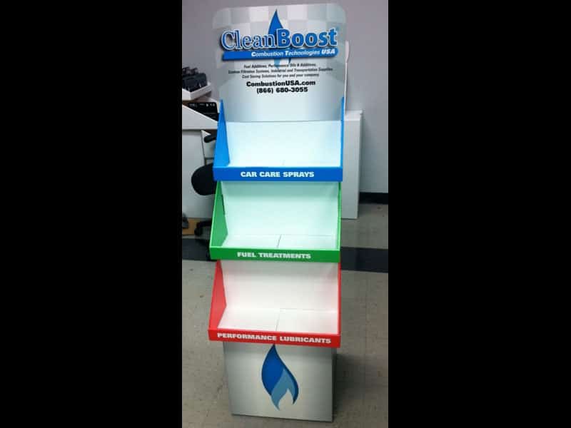Cleanboost Corrugated Floor Display