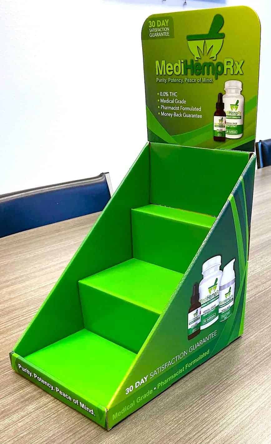 MediHempRx Corrugated Counter Display