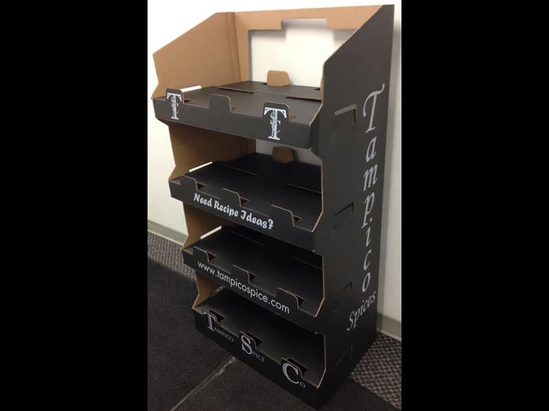 Tampico One Piece Corrugated Floor Display