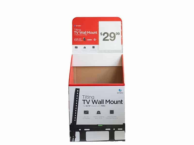 TV Wall Mount Corrugated Floor Display