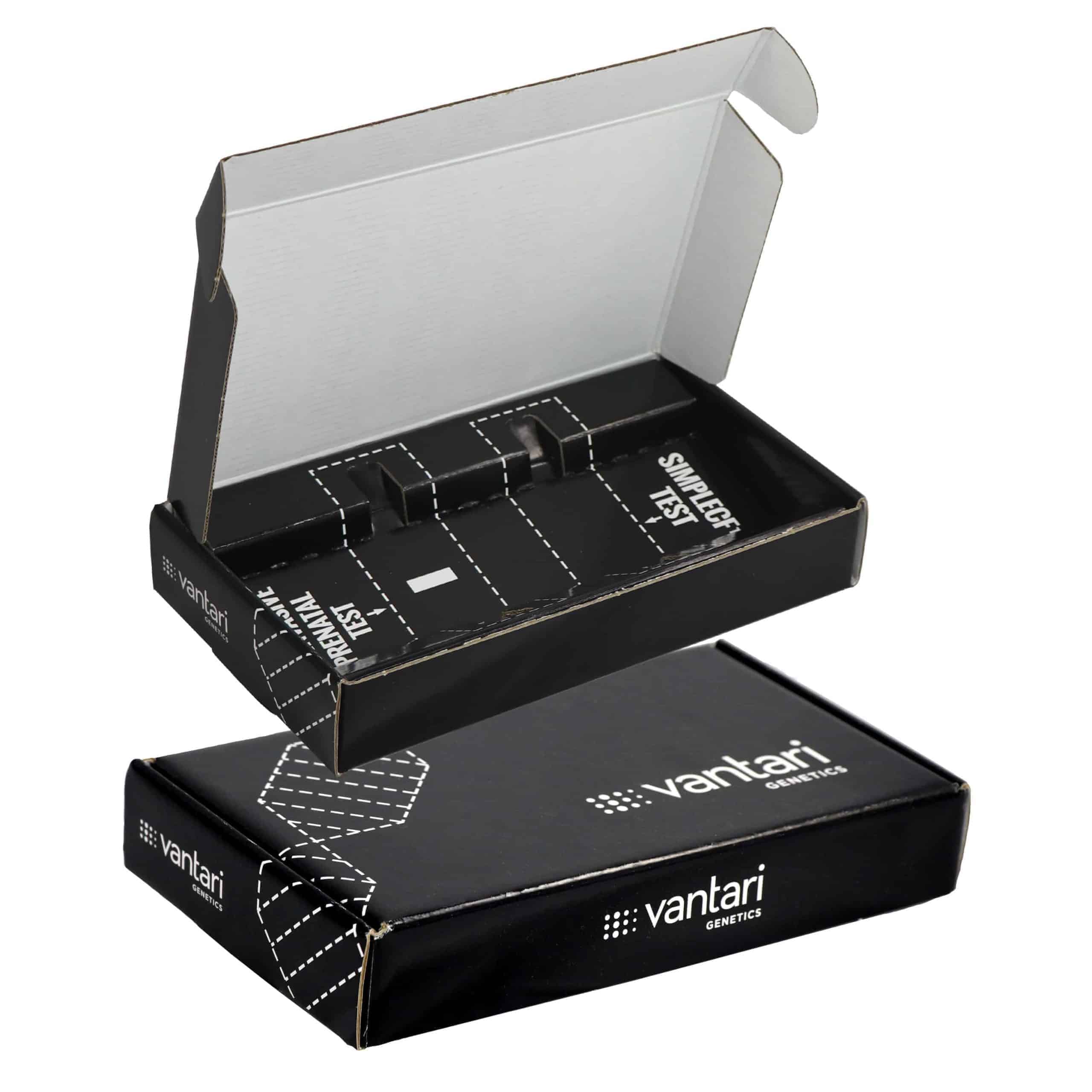 E Flute Corrugated Retail Box | Vantari – Open & Closed Box