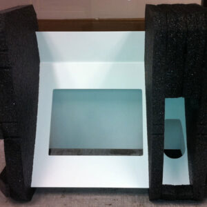 Black Poly Lam 2-foam End Caps