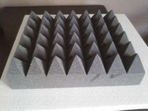 Convoluted grey ether foam industrial packaging