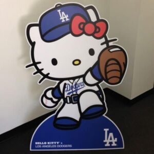 LA Dodgers Hello Kitty Standee