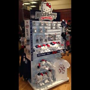 San Diego Padres Hello Kitty Permanent Floor Display