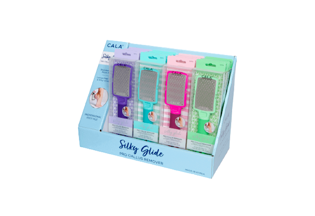 Silky Glide corrugated counter display