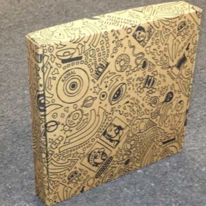 Die Cut E Flute 1 color on Kraft